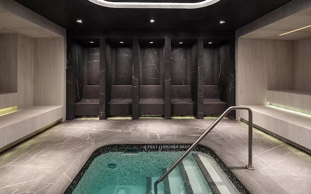 view of pool featuring an indoor in ground hot tub