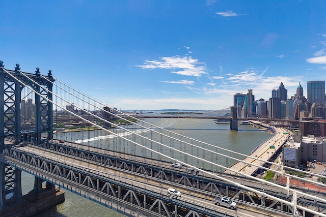 property's view of city with a water view