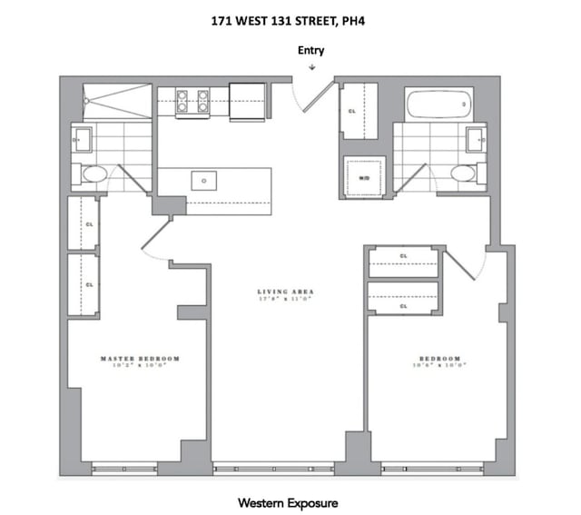 171 W 131st St Unit Ph4, New York City, NY 10027 - home floor plan