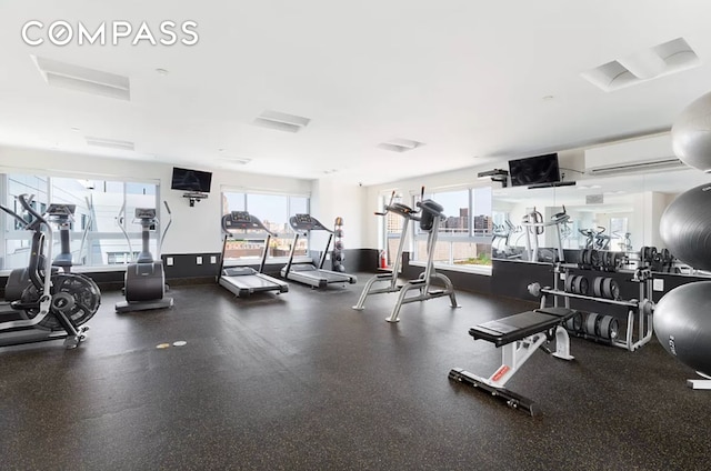 171 W 131st St Unit Ph4, New York City, NY 10027 - workout area with a wall mounted AC