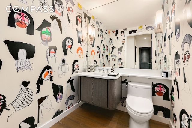 64 E 1st St Unit Th1, New York City, NY 10003 - bathroom featuring wood finished floors and vanity