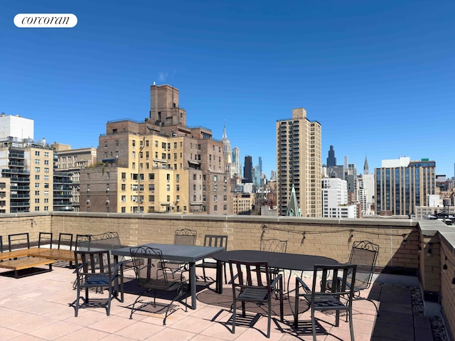 210 E 15th St Unit 1A, New York City, NY 10003 - view of patio with a view of skyline