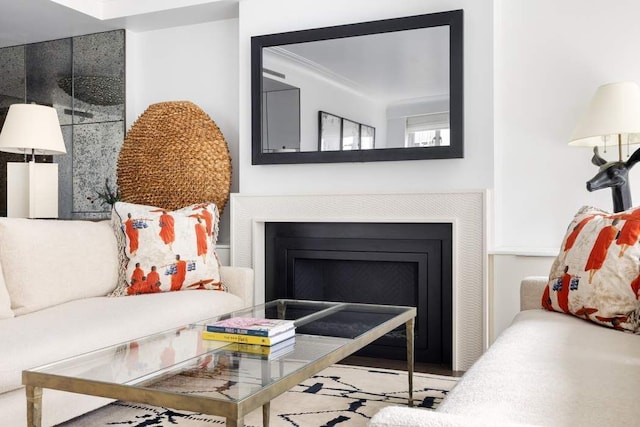 200 E 66th St Unit B1405, New York City, NY 10065 - living area featuring a fireplace