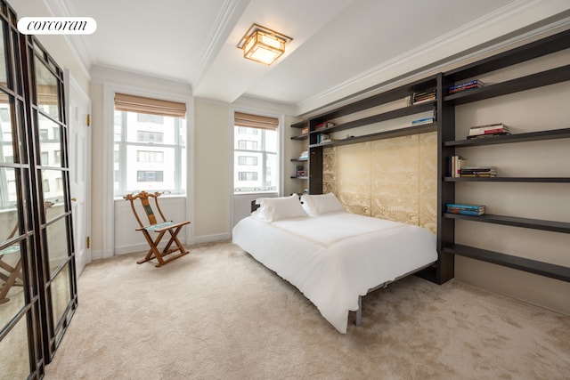 1 E End Ave Unit 8/9B, New York City, NY 10075 - bedroom with crown molding and light carpet