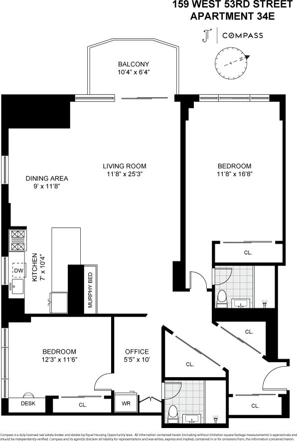 159 W 53rd St Unit 34E, New York City, NY 10019 - property floor plan