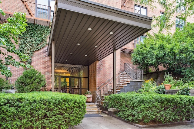 45 Overlook Ter Unit 5A, New York City, NY 10033 - doorway to property with brick siding