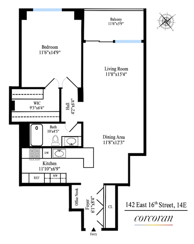 142 E 16th St Unit 14E, New York City, NY 10003 - home floor plan