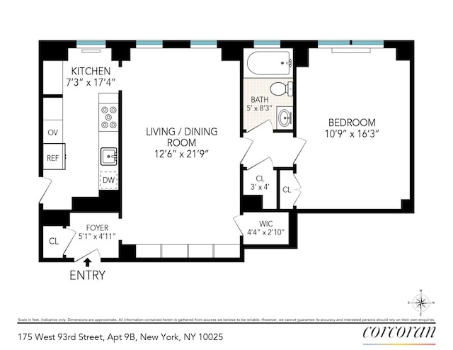 175 W 93rd St Unit 9B, New York City, NY 10025 - property floor plan