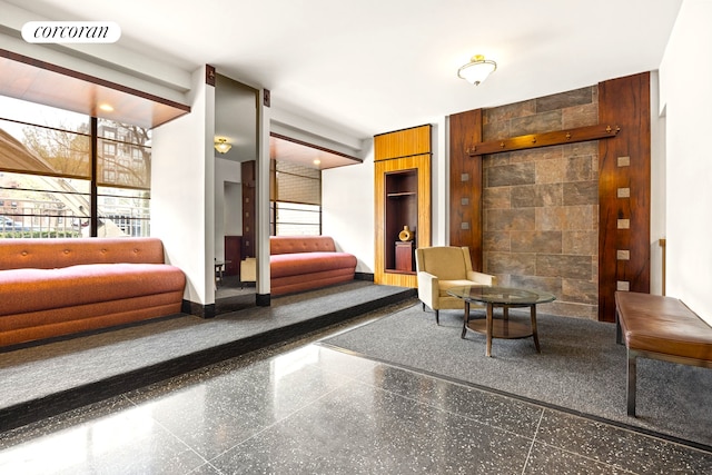 community lobby with stairs