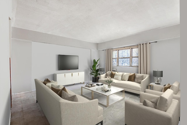 609 Columbus Ave Unit 4A, New York City, NY 10024 - living area with a textured ceiling