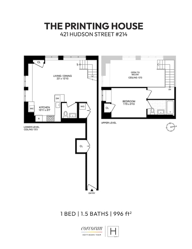 421 Hudson St Unit 214, New York City, NY 10014 - property floor plan