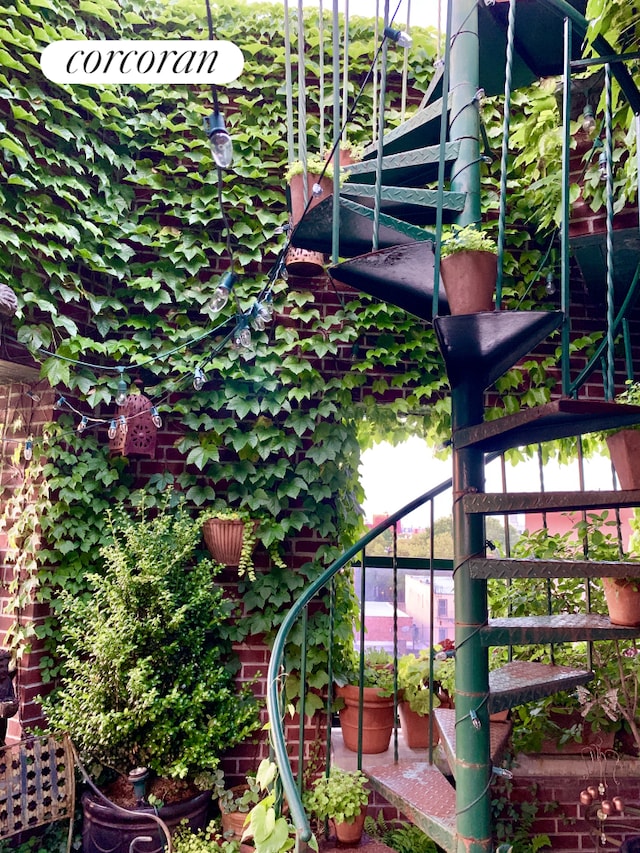 exterior space with stairway