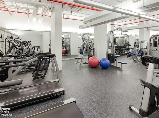 view of gym