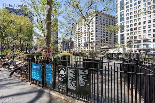 exterior space featuring fence