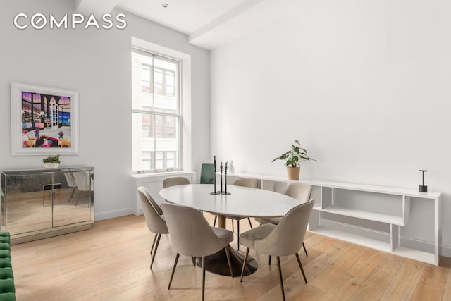 655 6th Ave Unit 5H, New York City, NY 10010 - dining space featuring hardwood / wood-style floors and baseboards