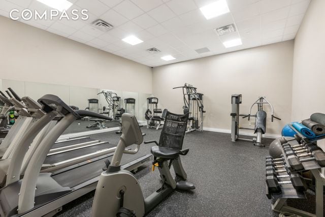 220 W 148th St Unit 3K, New York City, NY 10039 - gym featuring a paneled ceiling