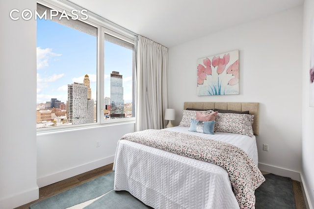 10 Nevins St Phb, Phb, New York City, NY 11217 - bedroom with multiple windows, wood finished floors, and a skyline view