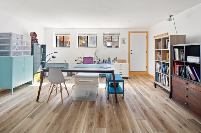 41 Wolcott Street House, New York City, NY 11231 - office featuring light wood-style flooring