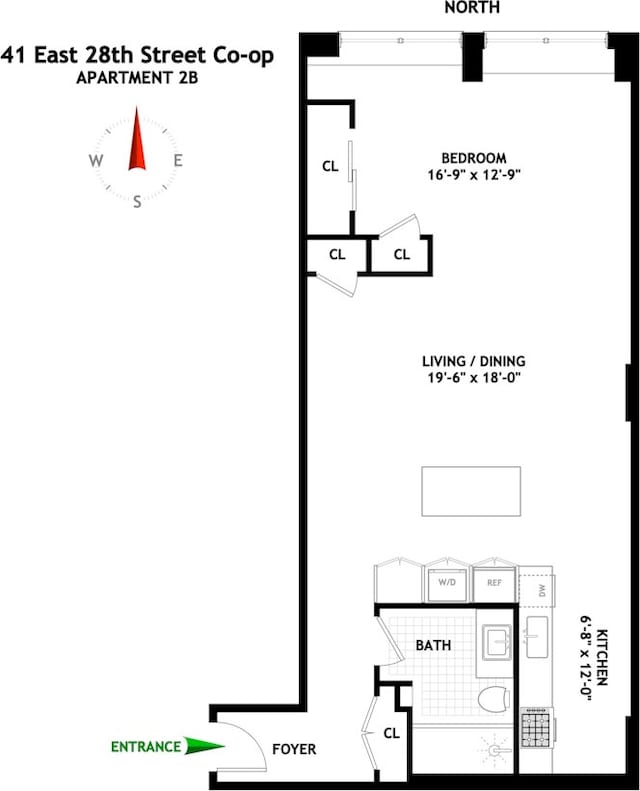 41 E 28th St Unit 2B, New York City, NY 10016 - floor plan / room layout