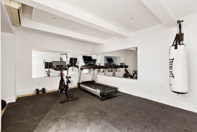 62 Beach St Tha, Unit Tha, New York City, NY 10013 - workout area with baseboards