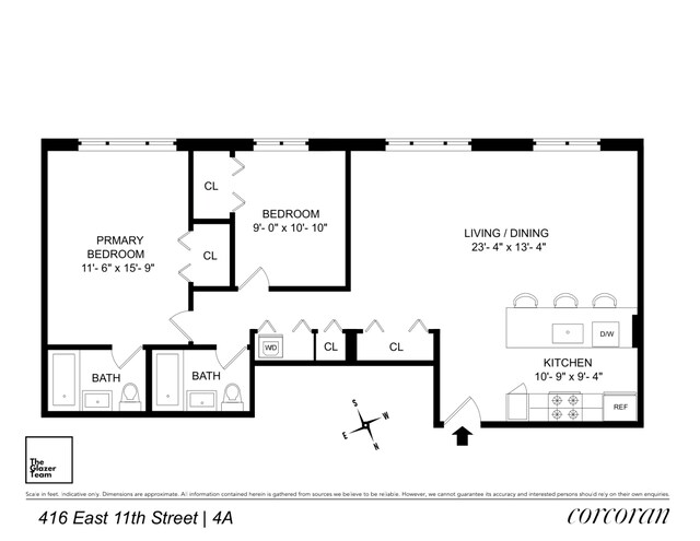 416 E 11th St Unit 4A, New York City, NY 10009 - property floor plan