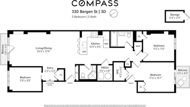 330 Bergen St Unit 3D, New York City, NY 11217 - home floor plan