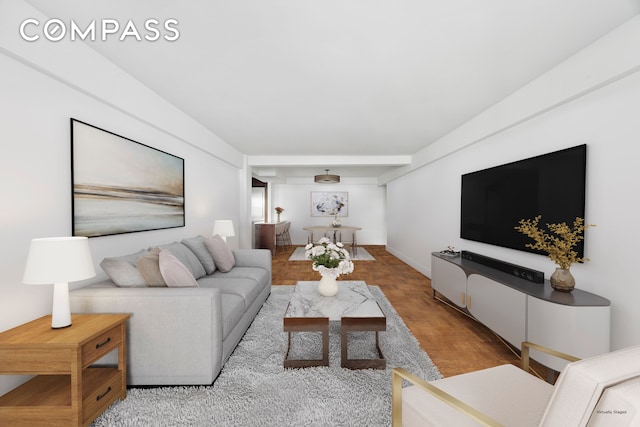 54 W 16th St Unit 6F, New York City, NY 10011 - living room with wood finished floors