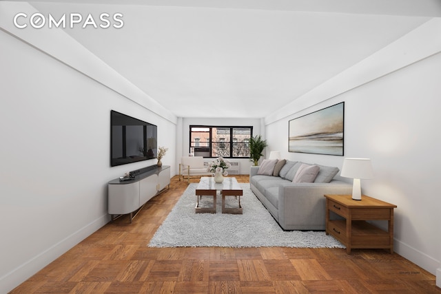 54 W 16th St Unit 6F, New York City, NY 10011 - living room with baseboards
