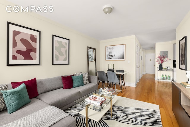 801 Riverside Dr Unit 4B, New York City, NY 10032 - living area with light wood-type flooring