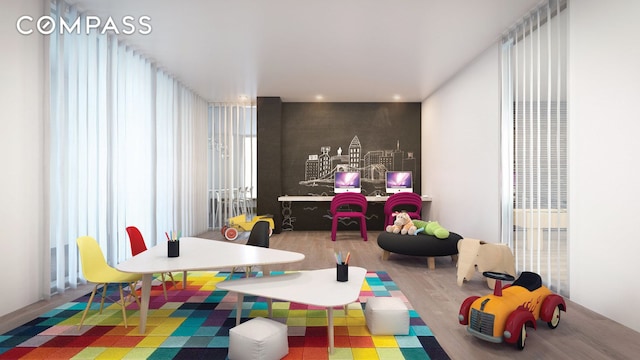 319 Schermerhorn St Unit 5D, New York City, NY 11217 - game room with wood finished floors