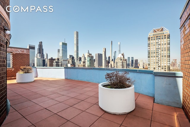 304 E 65th St Unit 10D, New York City, NY 10065 - view of patio / terrace with a view of skyline