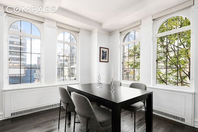 470 W 24th St Unit 2C, New York City, NY 10011 - dining room featuring healthy amount of natural light and dark wood finished floors