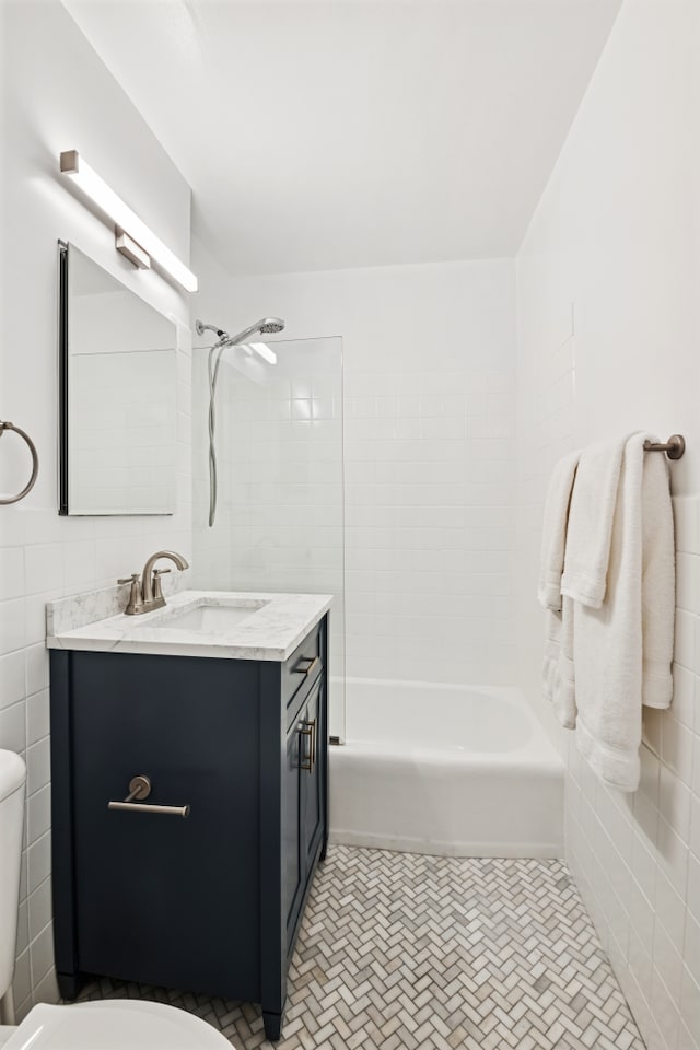 7 E 14th St Unit 1528, New York City, NY 10003 - full bathroom featuring vanity and bathing tub / shower combination