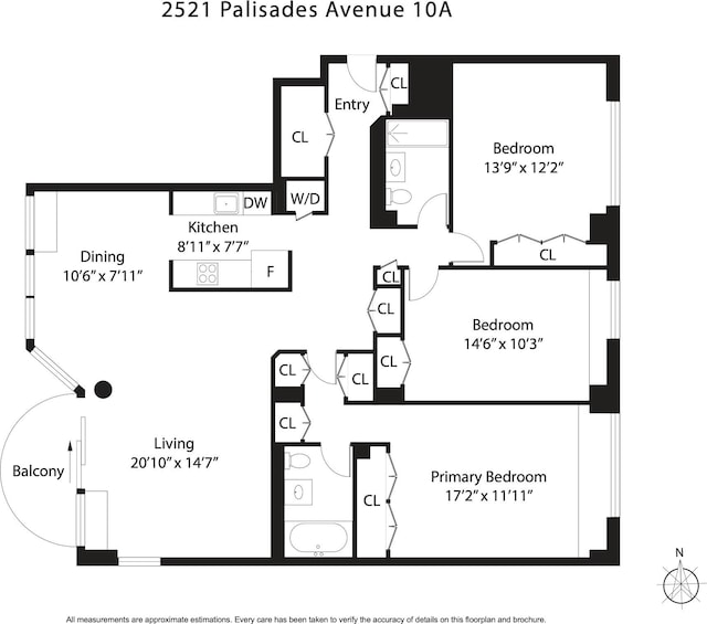 2521 Palisade Ave Unit 10A, New York City, NY 10463 - property floor plan