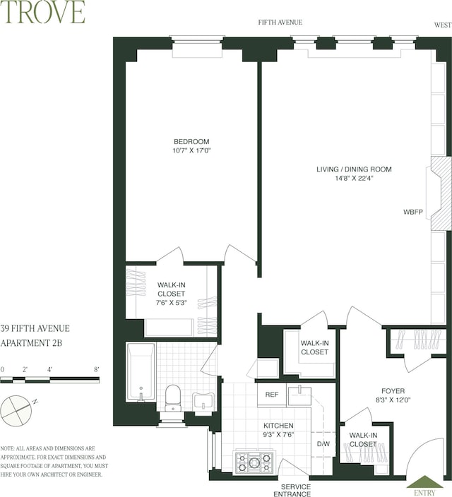 39 5th Ave Unit 2B, New York City, NY 10003 - view of layout