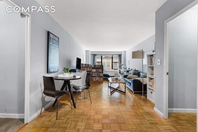 interior space with baseboards