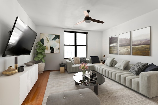 68 Stratford Rd Unit 1A, New York City, NY 11218 - living area with ceiling fan and wood finished floors