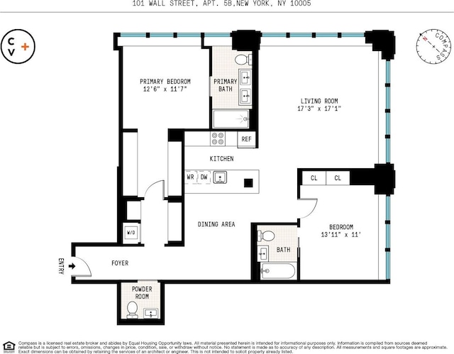 101 Wall St Unit 5Be, New York City, NY 10005 - property floor plan