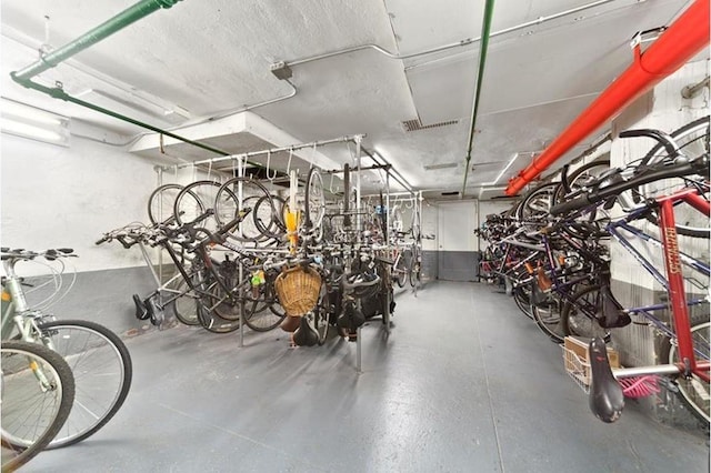 garage with bike storage