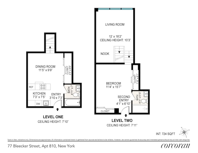 77 Bleecker St Unit 810, New York City, NY 10012 - floor plan / room layout