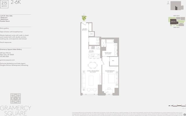215 E 19th St Unit 2K, New York City, NY 10003 - view of floor plan / room layout