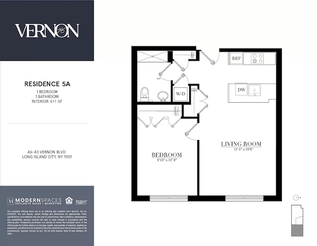 46-40 Vernon Blvd Unit 5-A, New York City, NY 11101 - floor plan / room layout