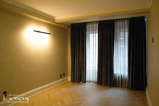 502 Park Ave Unit 12J, New York City, NY 10022 - unfurnished room featuring baseboards and ornamental molding
