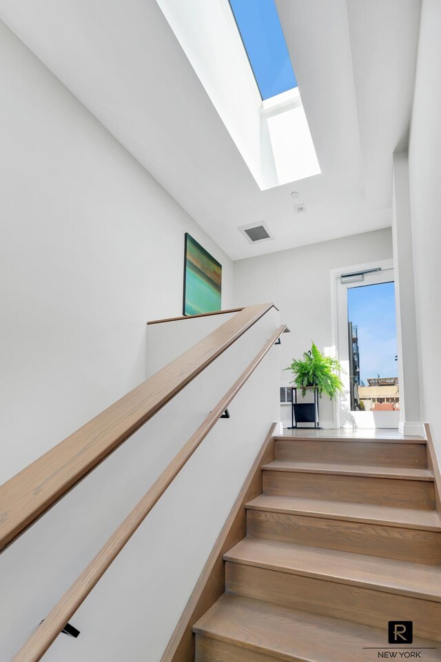 350 W 71st St Ph-A, Ph-A New York City, NY 10023 - stairs with a skylight