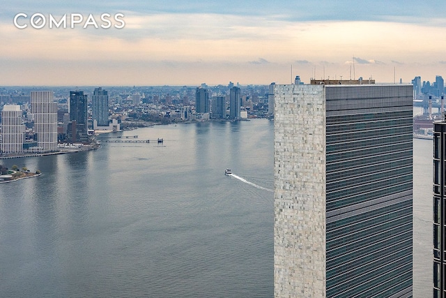 water view featuring nearby urban area
