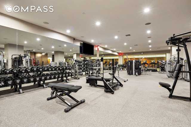 view of gym