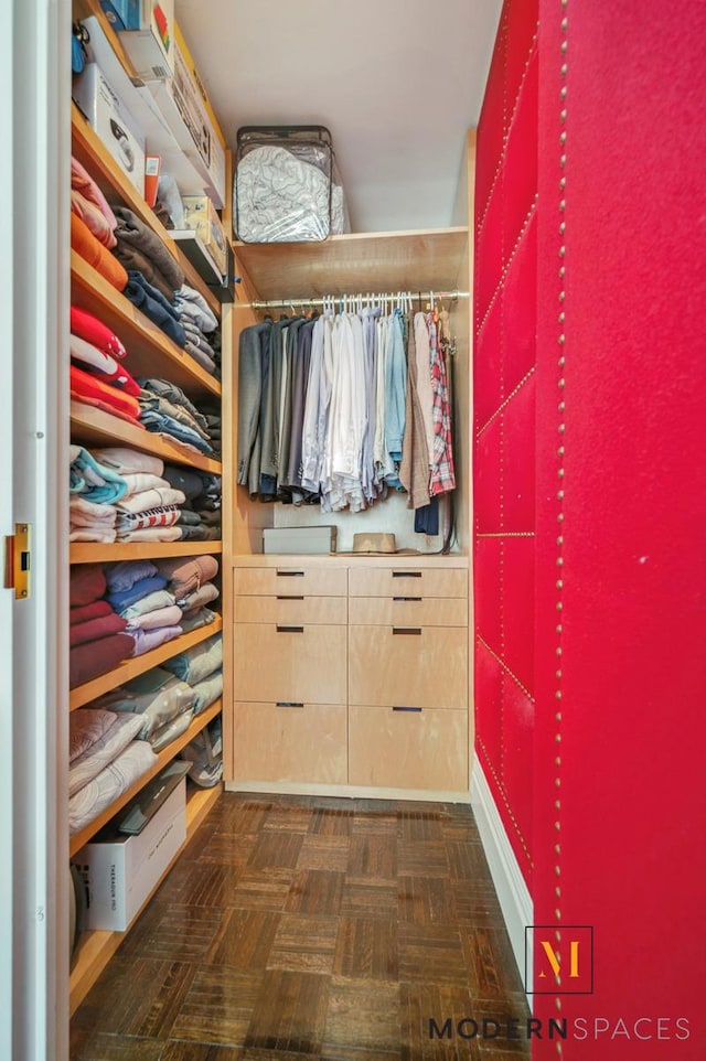 4-74 48th Ave Unit 8-M, New York City, NY 11109 - spacious closet with dark flooring