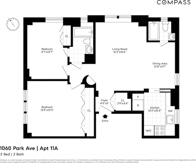 1060 Park Ave Unit 11A, New York City, NY 10128 - room layout
