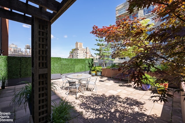 257 W 86th St Unit 13A/14A, New York City, NY 10024 - view of patio / terrace with a view of city and outdoor dining space