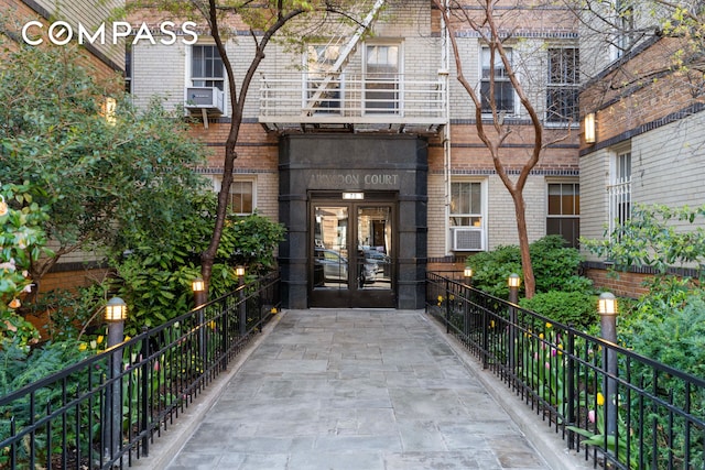 75 Bank St Unit 3K, New York City, NY 10014 - property entrance with french doors and brick siding